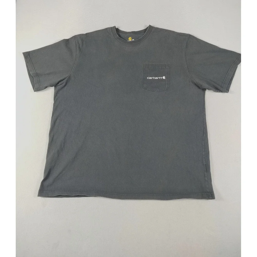 Carhartt Shirt Mens 2XL Black Original Fit Pocket Hunting Dogs Work Wear Durable